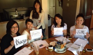 Hand lettering workshop in Toronto, GTA, Stouffville, Markham, Ontario, typography, type, design, projects, DIY